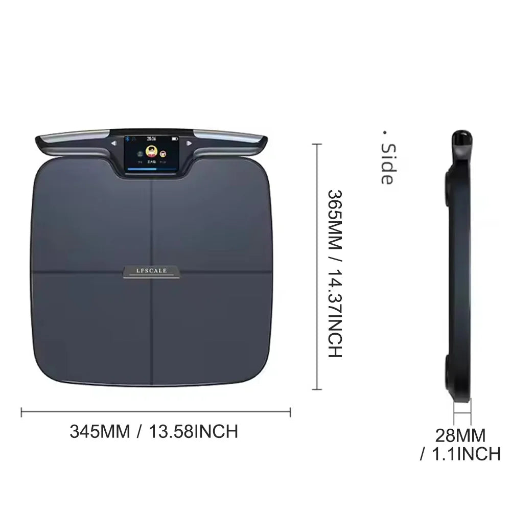 Digital 8-Electrode Bathroom Scale For Body Weight Fat BMI