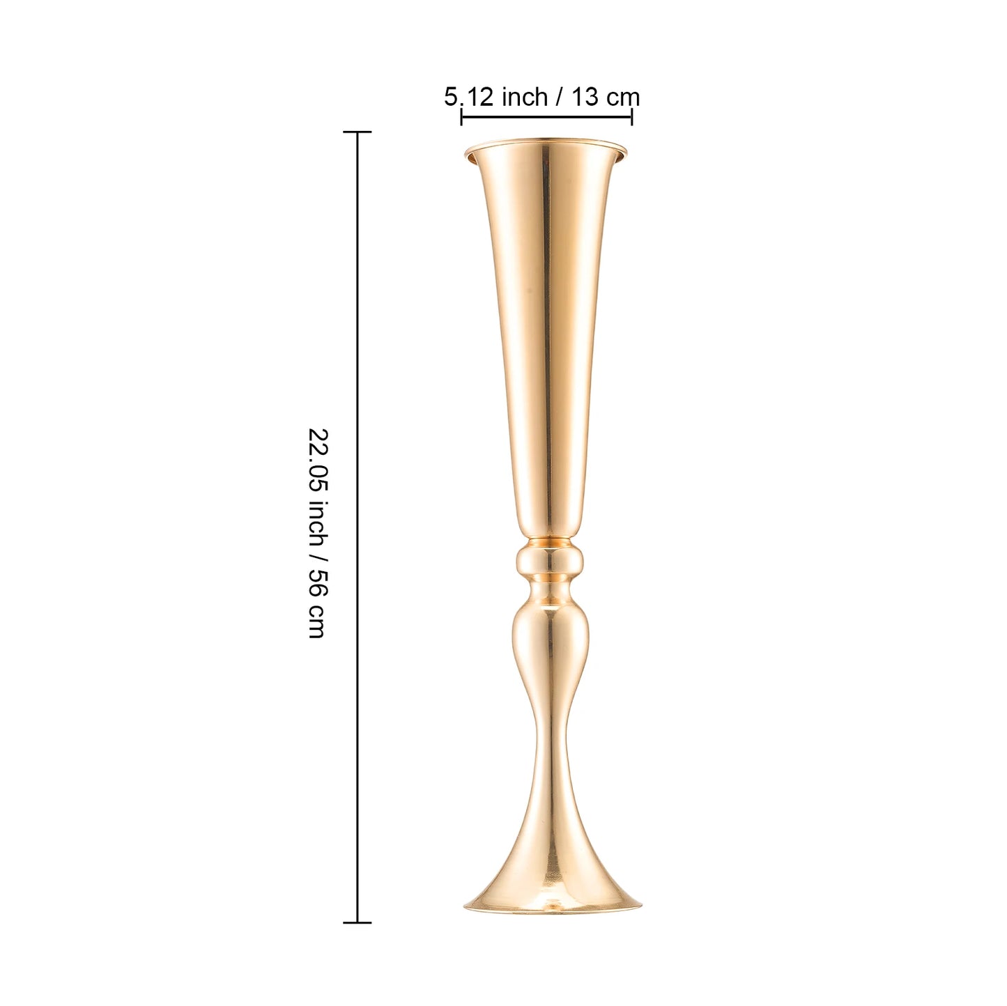 SucceBuy Crystal Wedding Flower Stand Metal Centerpiece Vase