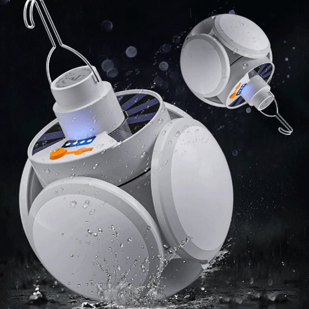 Shunmaii LED Camping Light IPX4 Solar Lantern 5 Modes 500LM