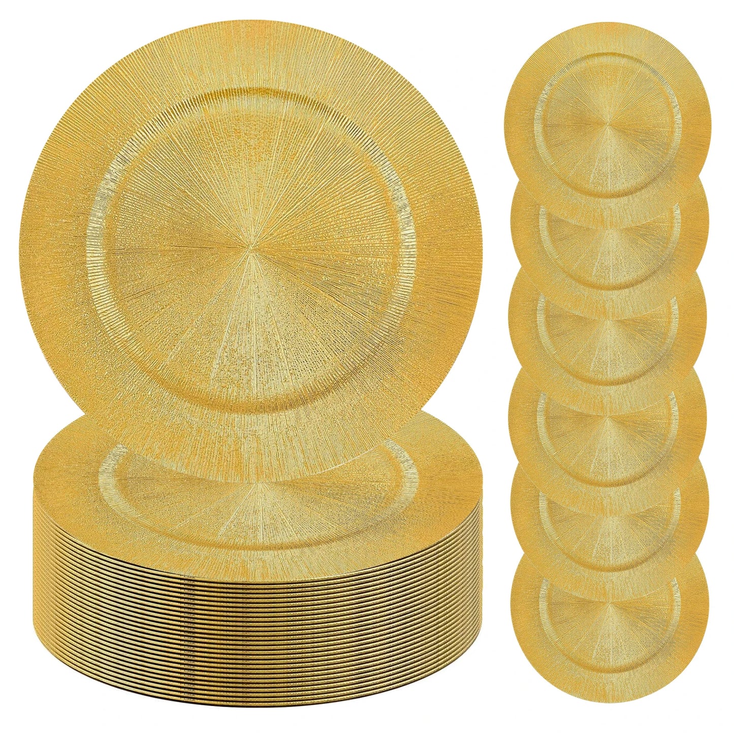Charger Plates Set 100 Pieces for Weddings and Events