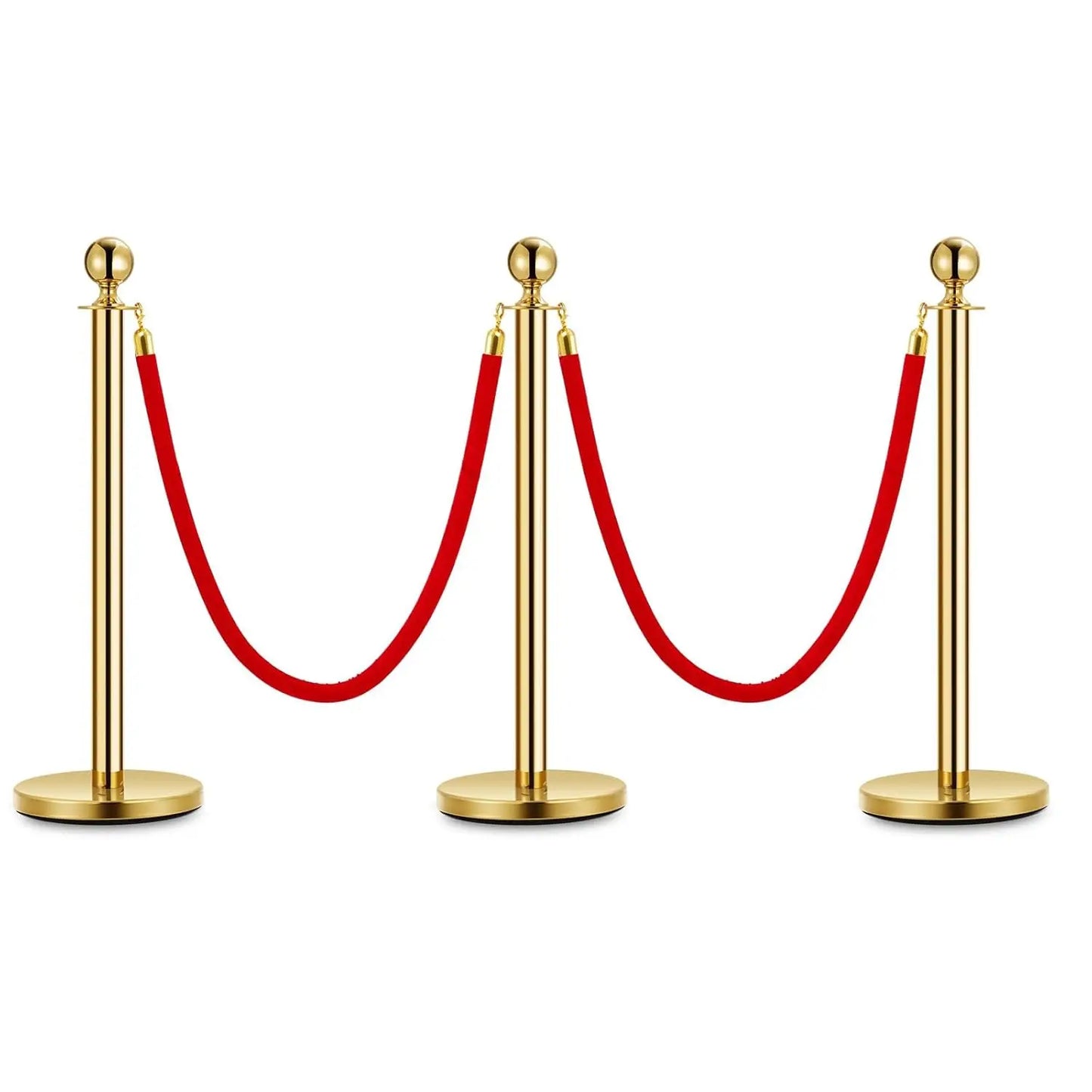 HiMISS Stanchion Posts With Velvet Ropes For VIP Queues