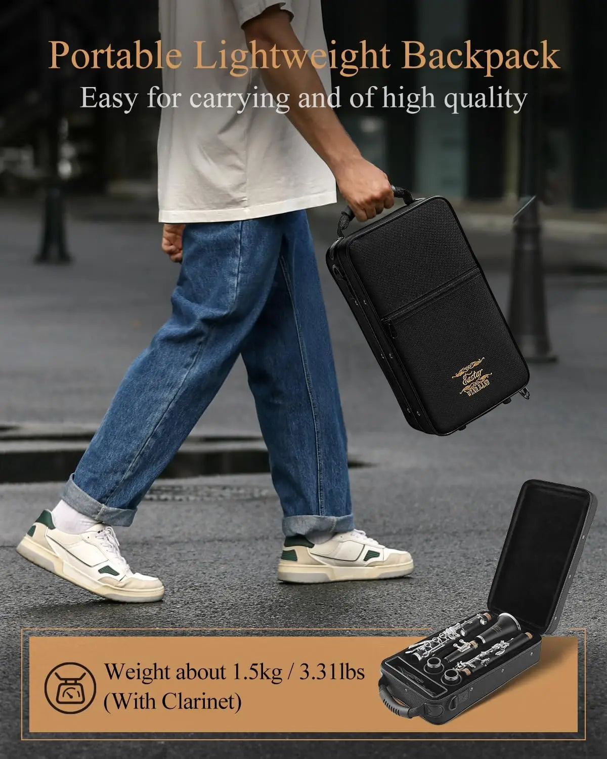 Bb Clarinet for Beginners With Silver Plated Keys and Case