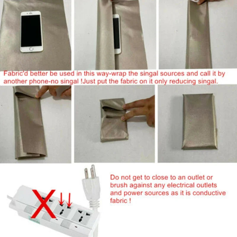 NONECN Faraday Fabric EMI RFID Shielding Cloth For EMF WiFi