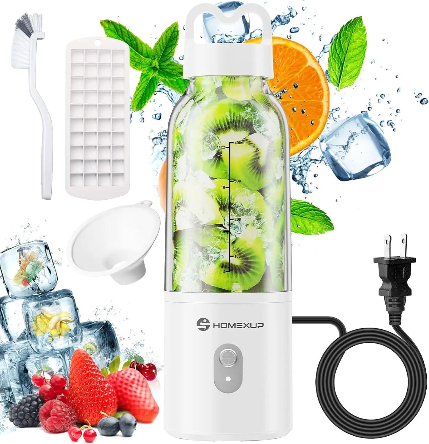 XMSJ Portable Personal Blender 175W For Smoothies Ice And Food Processing