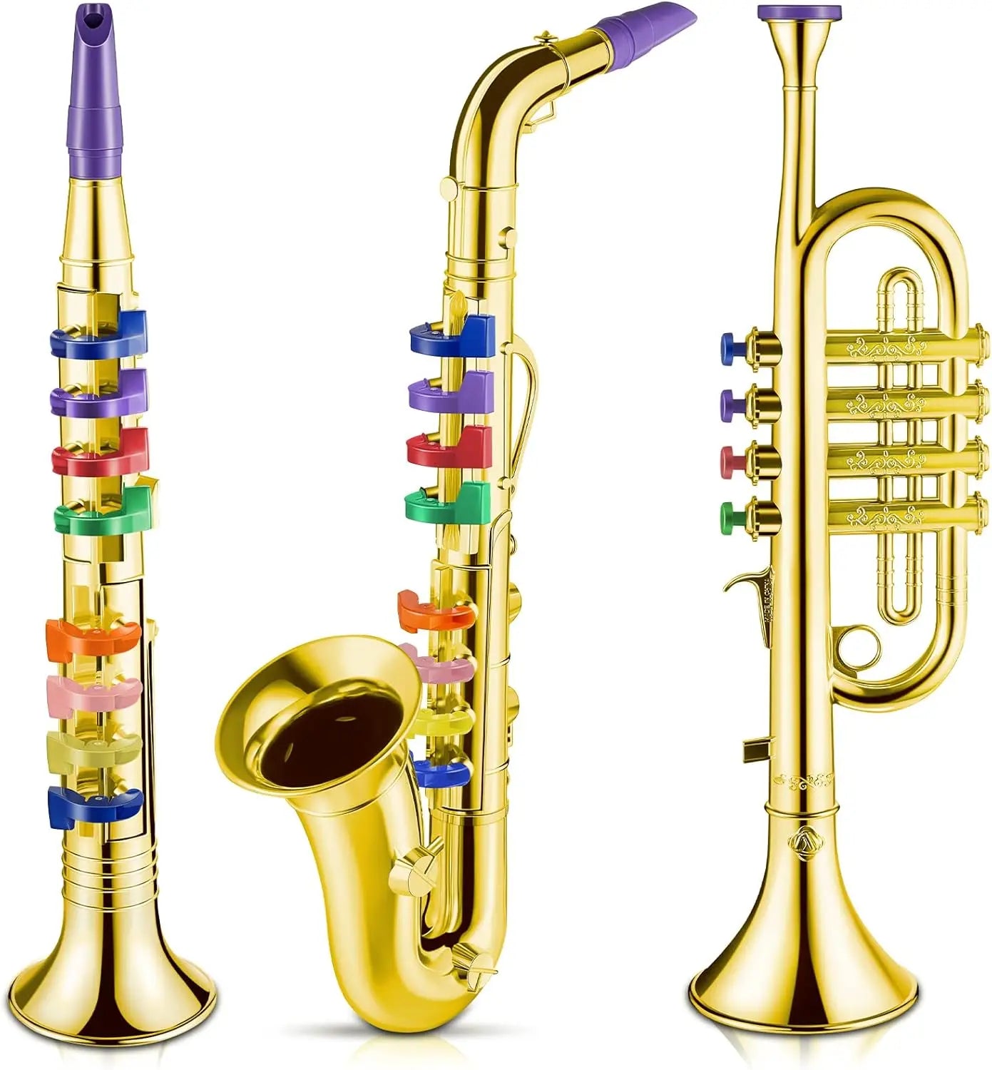 Kids Musical Instrument Set With Saxophone Trumpet Clarinet