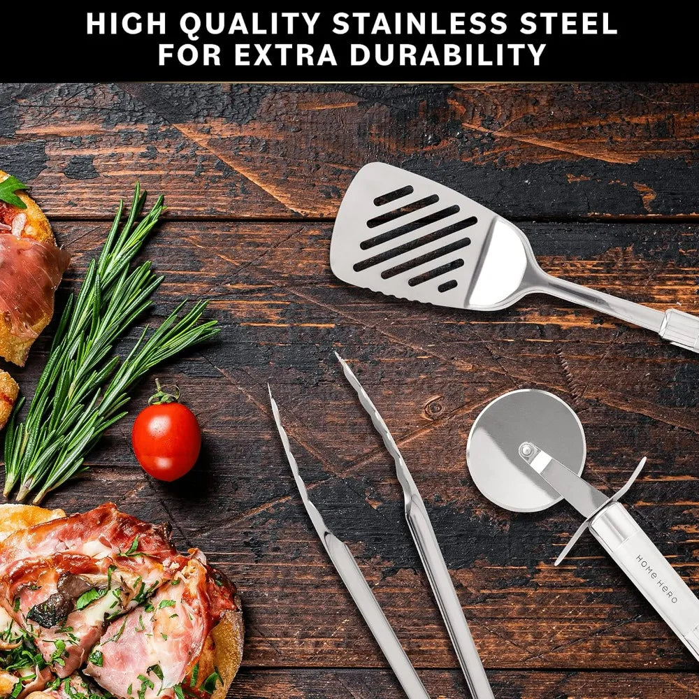 XMSJ Stainless Steel Kitchen Utensil Set Nonstick Heat Resistant Tools