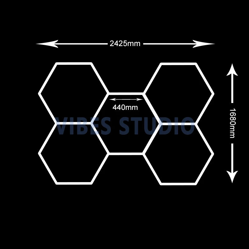 Hexagon LED Garage Light For Workshop And Garage Durable Design