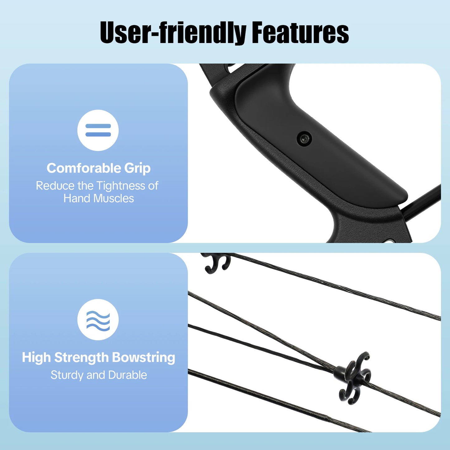 Compound Bow and Arrow Set With Adjustable Draw Weight 30-55lb
