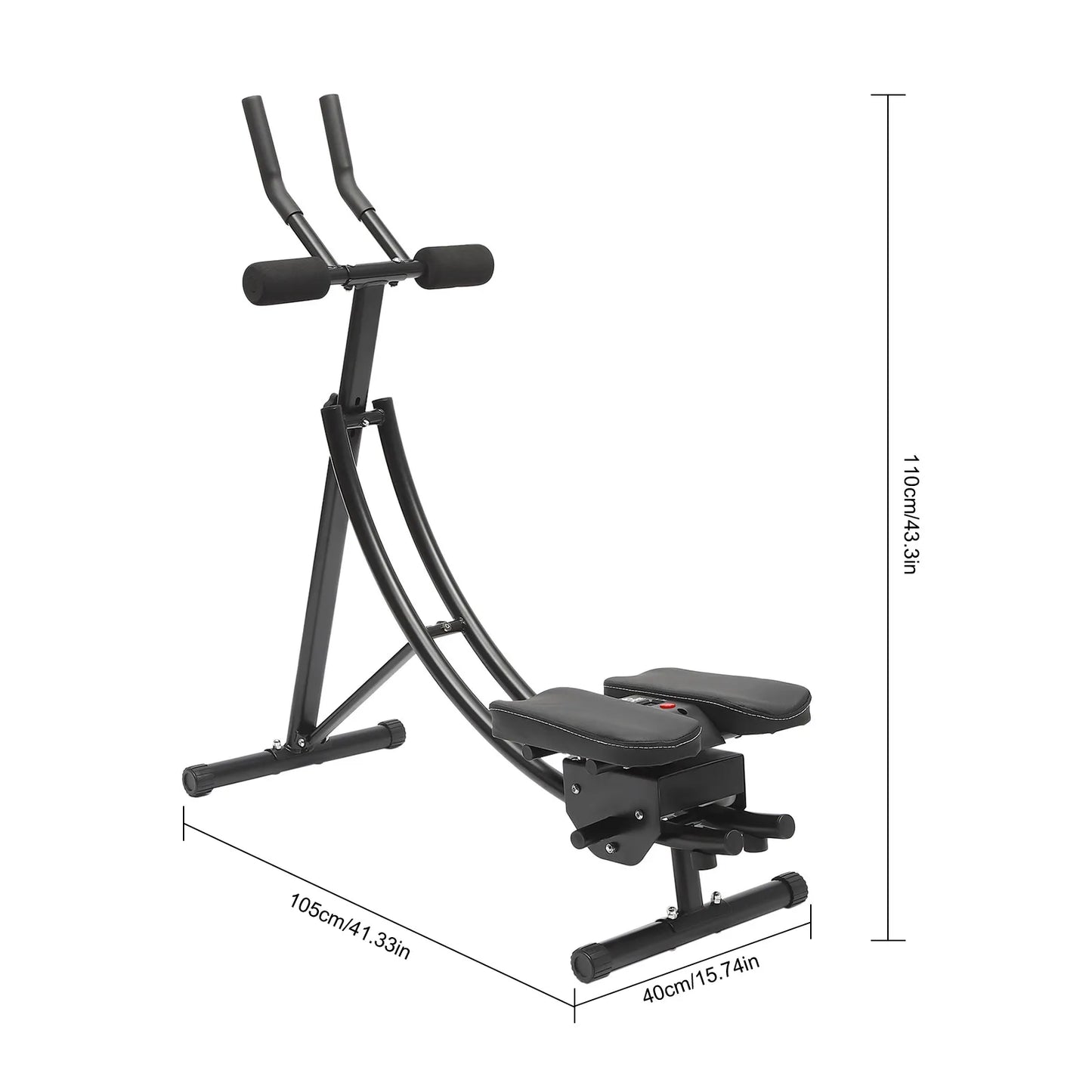 Abdominal Bench With LED Monitor 330lb Capacity