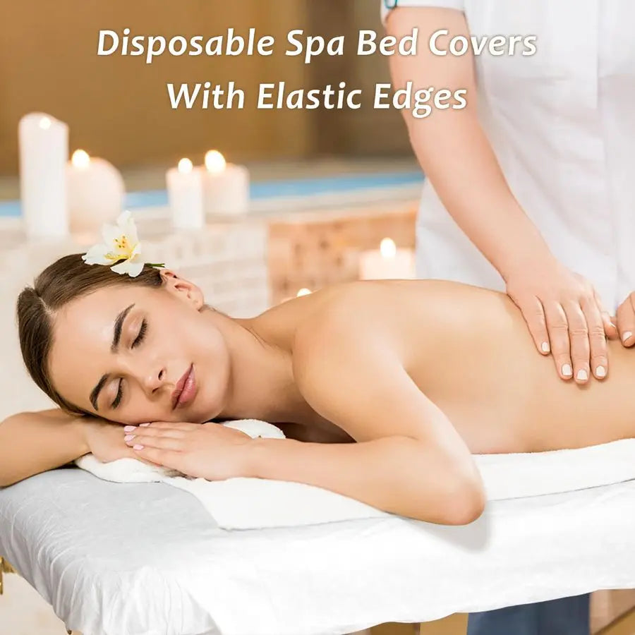 Disposable Fitted Massage Table Sheets, Elastic Massage Sheets, Breathable Spa Bed Cover,36 X 85 Inch