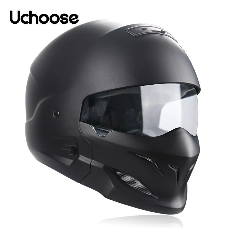 Combination Helmet Detachable Multi-purpose Combination Helmet Motorcycle Locomotive Personality Half Predator Helmet