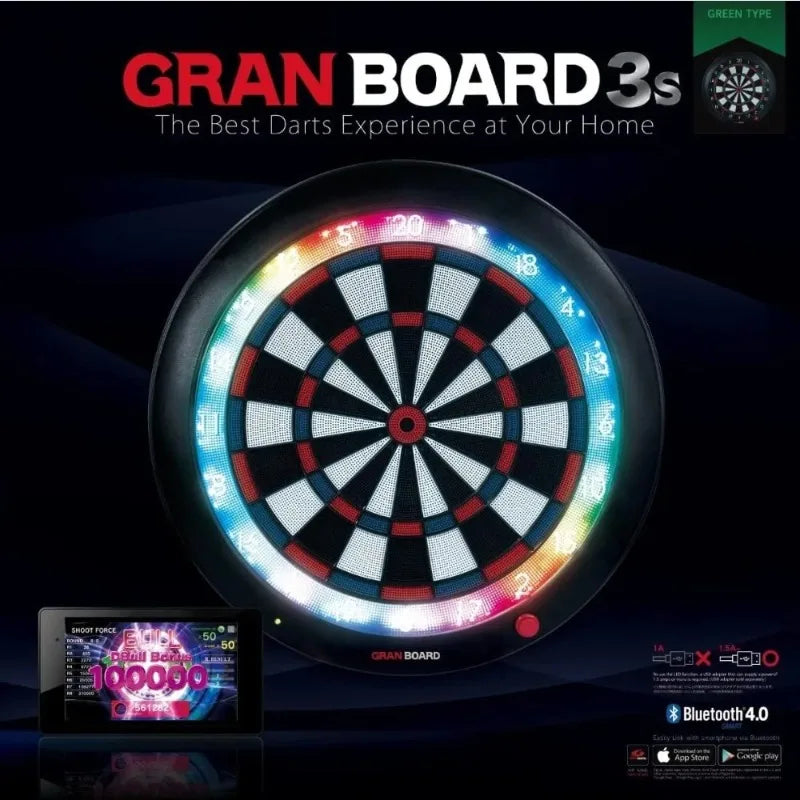 3S White Edition LED Bluetooth Dartboard for Home Games