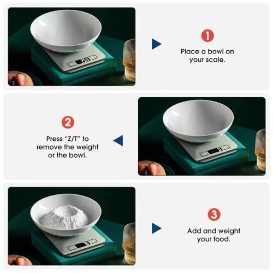 Digital Kitchen Scale 22lb With Tare Function For Baking