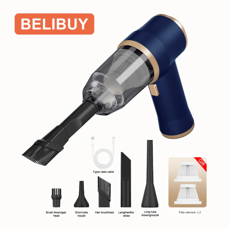 Wireless Car Vacuum Cleaner Cordless HEPA Dust Removal For Cars