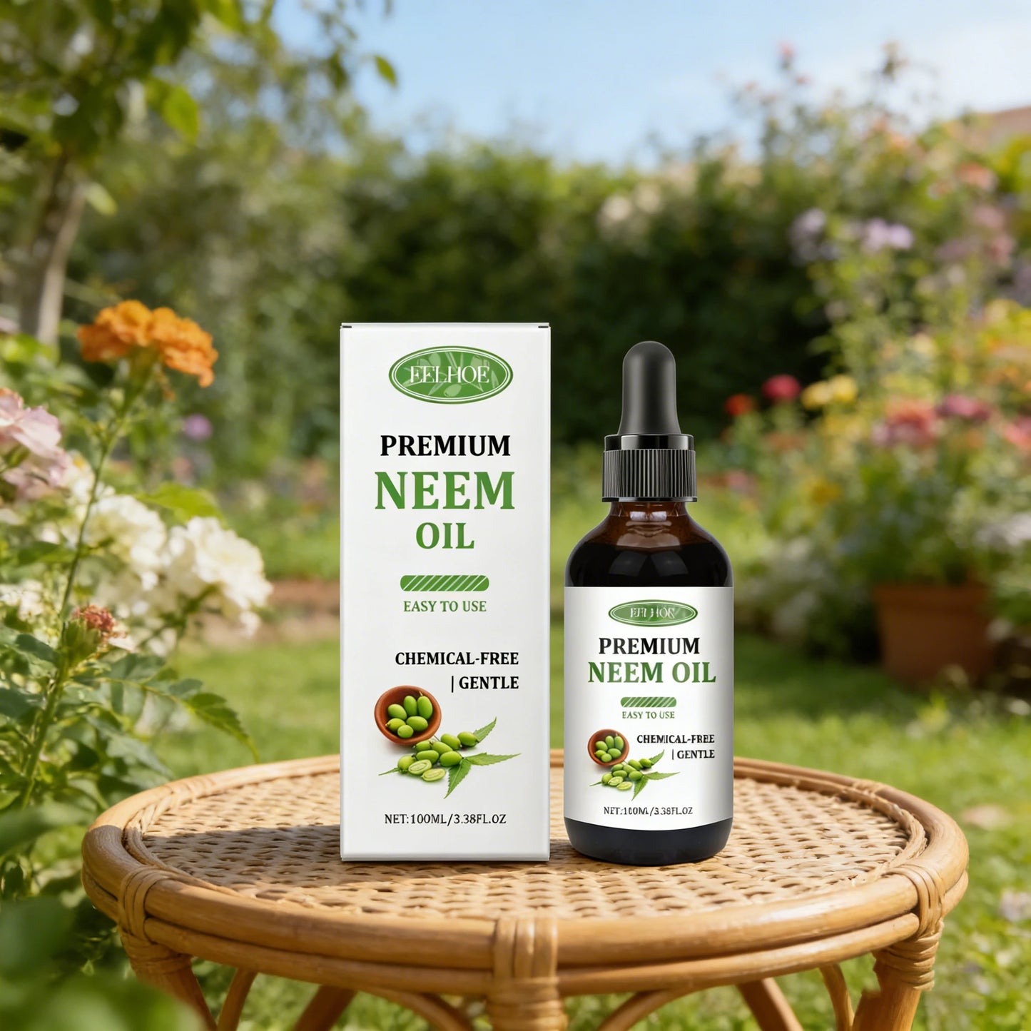 EELHOE Premium Neem Oil Massage Oil Activate Hair Follicles Stimulate Hair Growth Deeply Moisturize Nourish Skin Non-Irritating