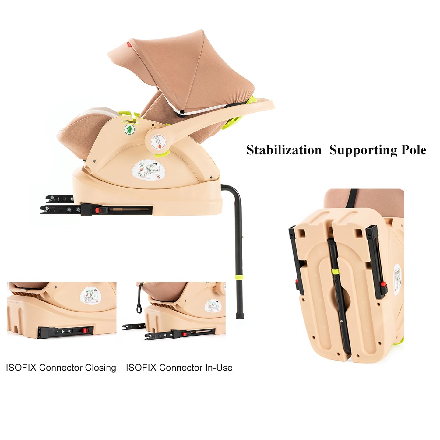 SteAnny Infant Car Seat Travel System 3-in-1 Stroller