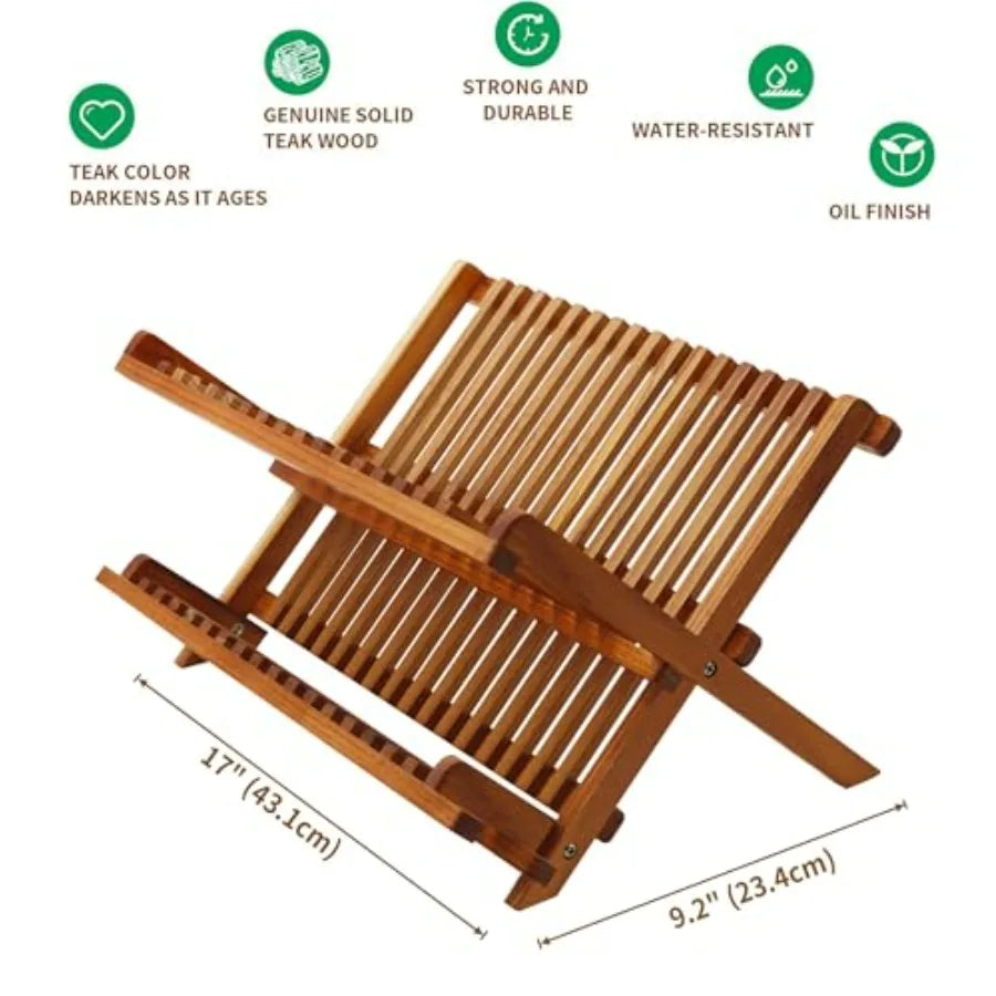 Dish Drainer Rack Collapsible 2 Tier Foldable Kitchen Organizer