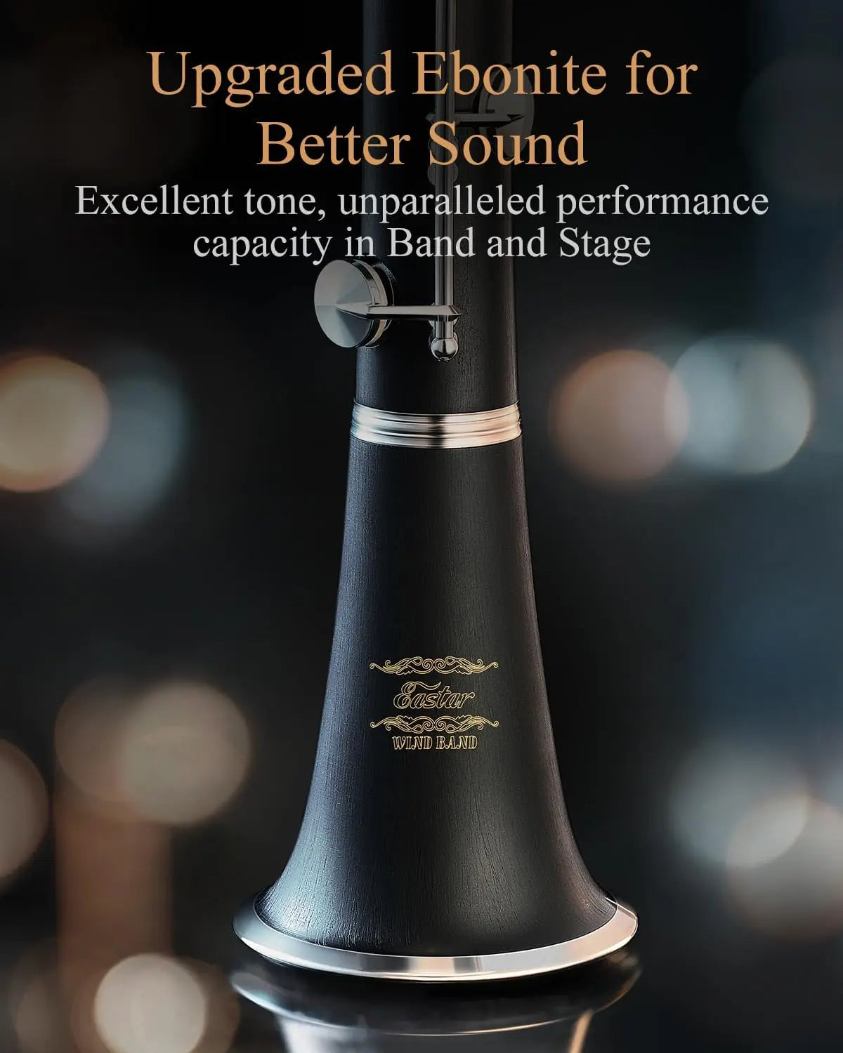 Bb Clarinet for Beginners With Silver Plated Keys and Case