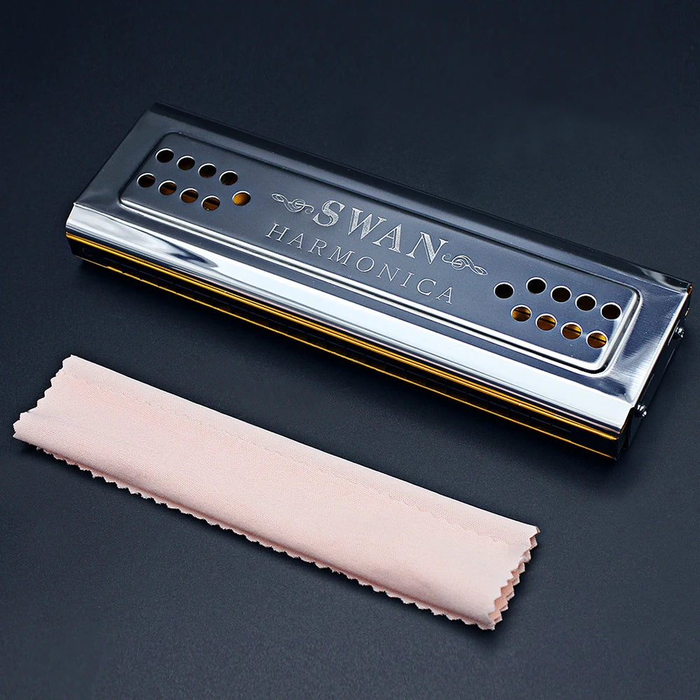 IRIN Swan 24 Holes Tremolo Harmonica C G Key Professional