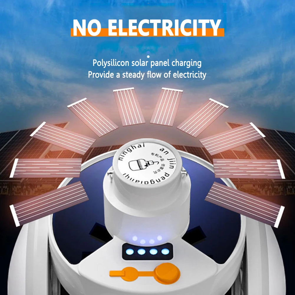 Shunmaii LED Camping Light IPX4 Solar Lantern 5 Modes 500LM