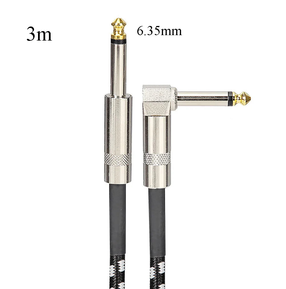 TRS Audio Cable Gold Plated Shielded Low Noise Guitar Bass