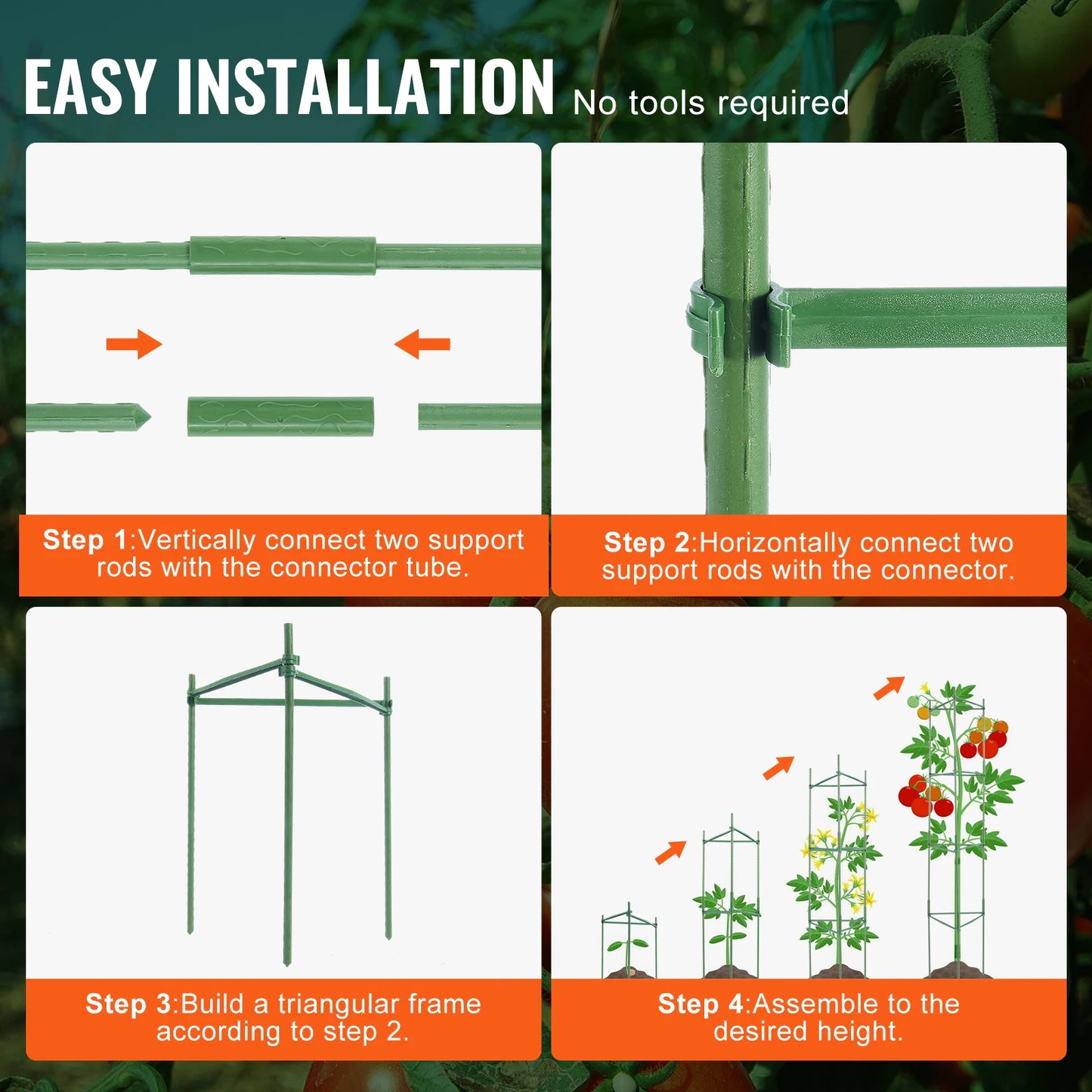 SucceBuy Tomato Cages For Garden Trellis And Plant Support