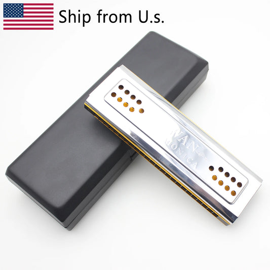 IRIN Swan 24 Holes Tremolo Harmonica C G Key Professional