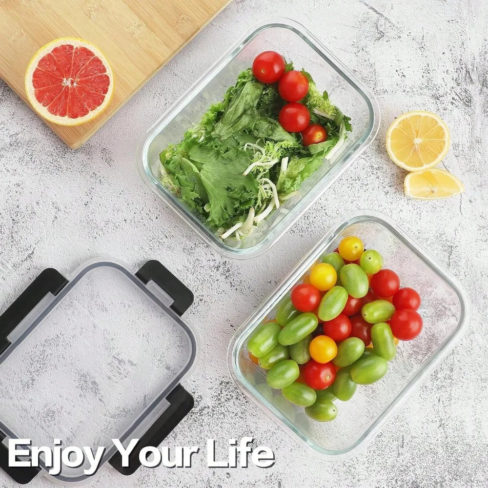 Premium Glass Meal Prep Containers With Leakproof Lids 24 Piece Set