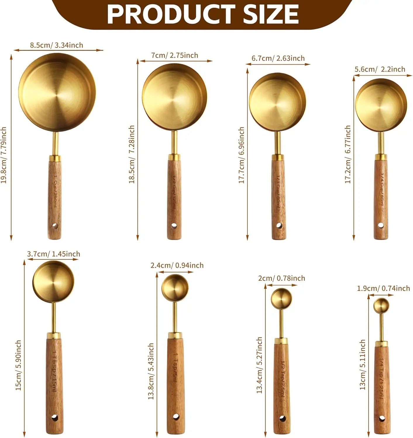 Stainless Steel Measuring Spoons And Cups Set With Leveler