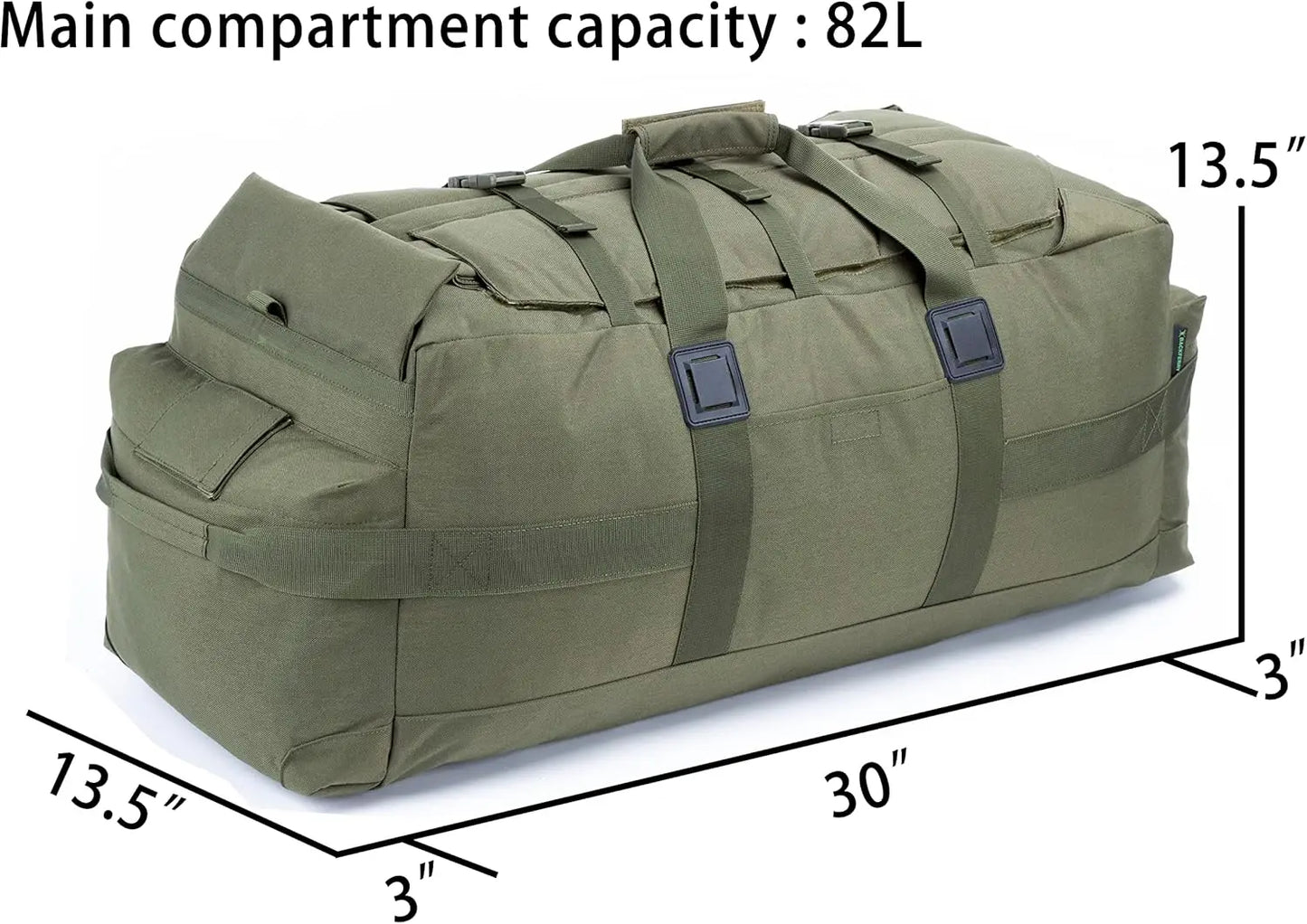 XMSJ Military Duffel Bag Backpack Tactical Gear Equipment