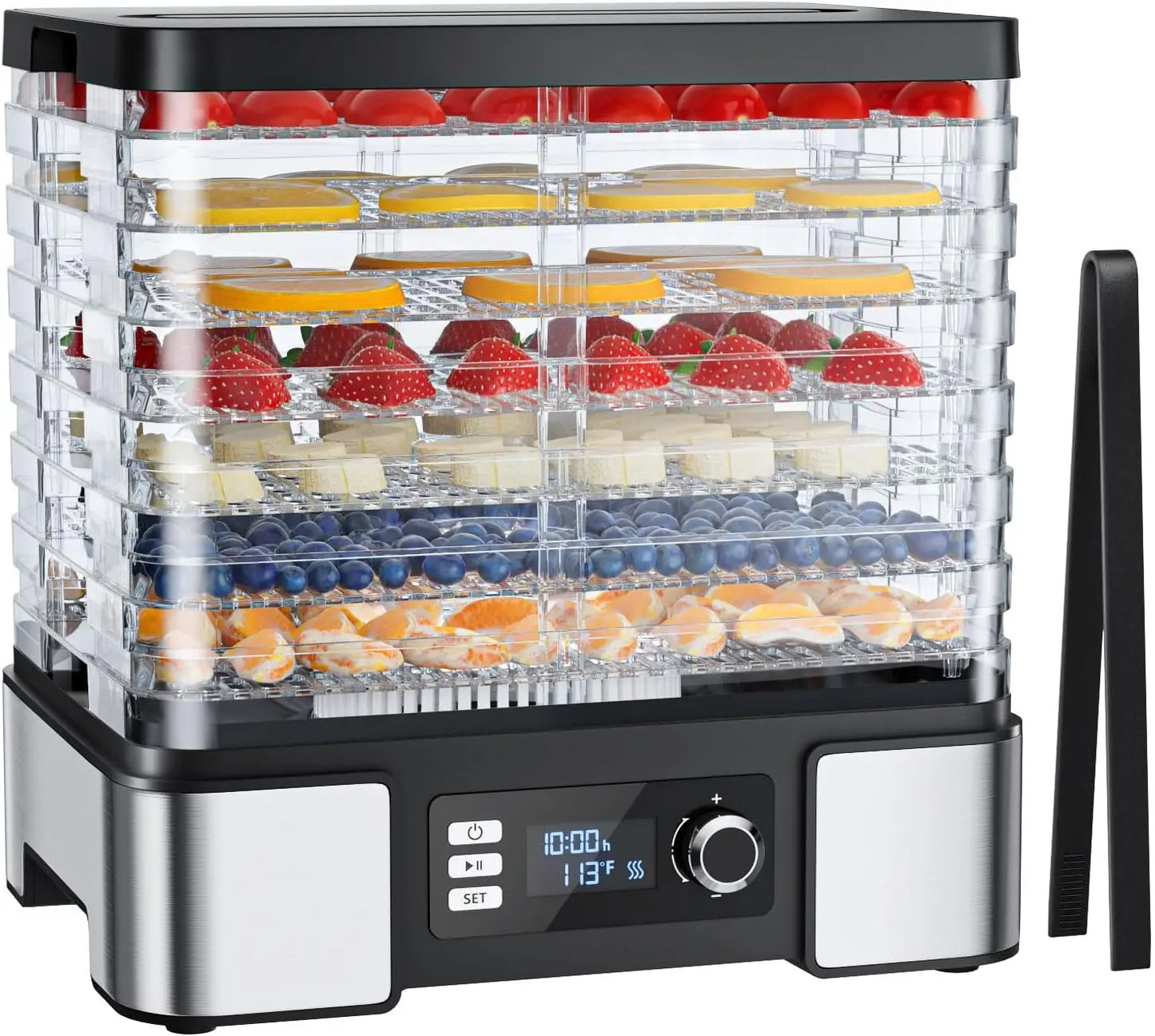 XMSJ Digital Stainless Steel Food Dehydrator With 7 Trays For Jerky