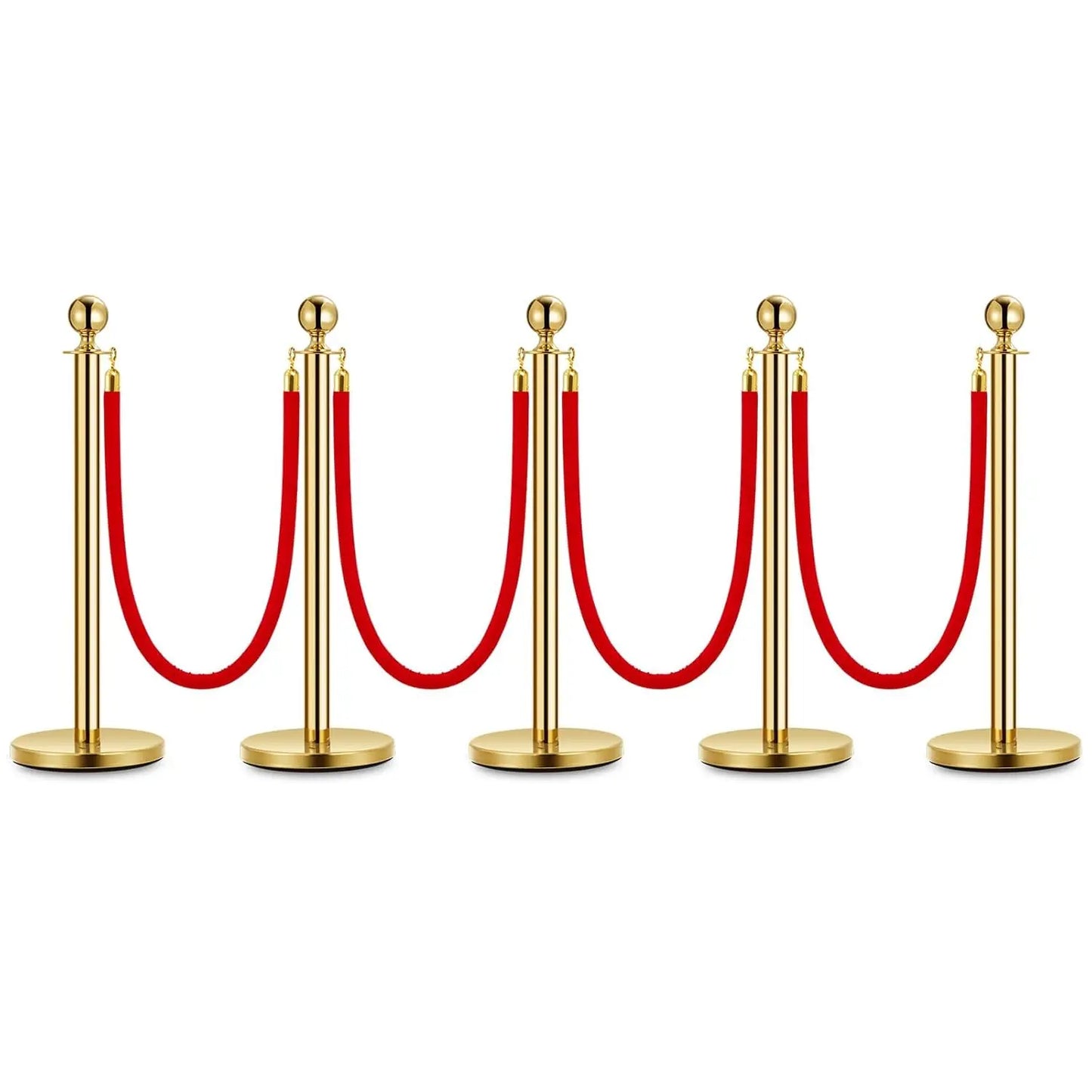 HiMISS Stanchion Posts With Velvet Ropes For VIP Queues