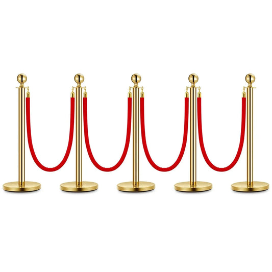 HiMISS Stanchion Posts With Velvet Ropes For VIP Queues