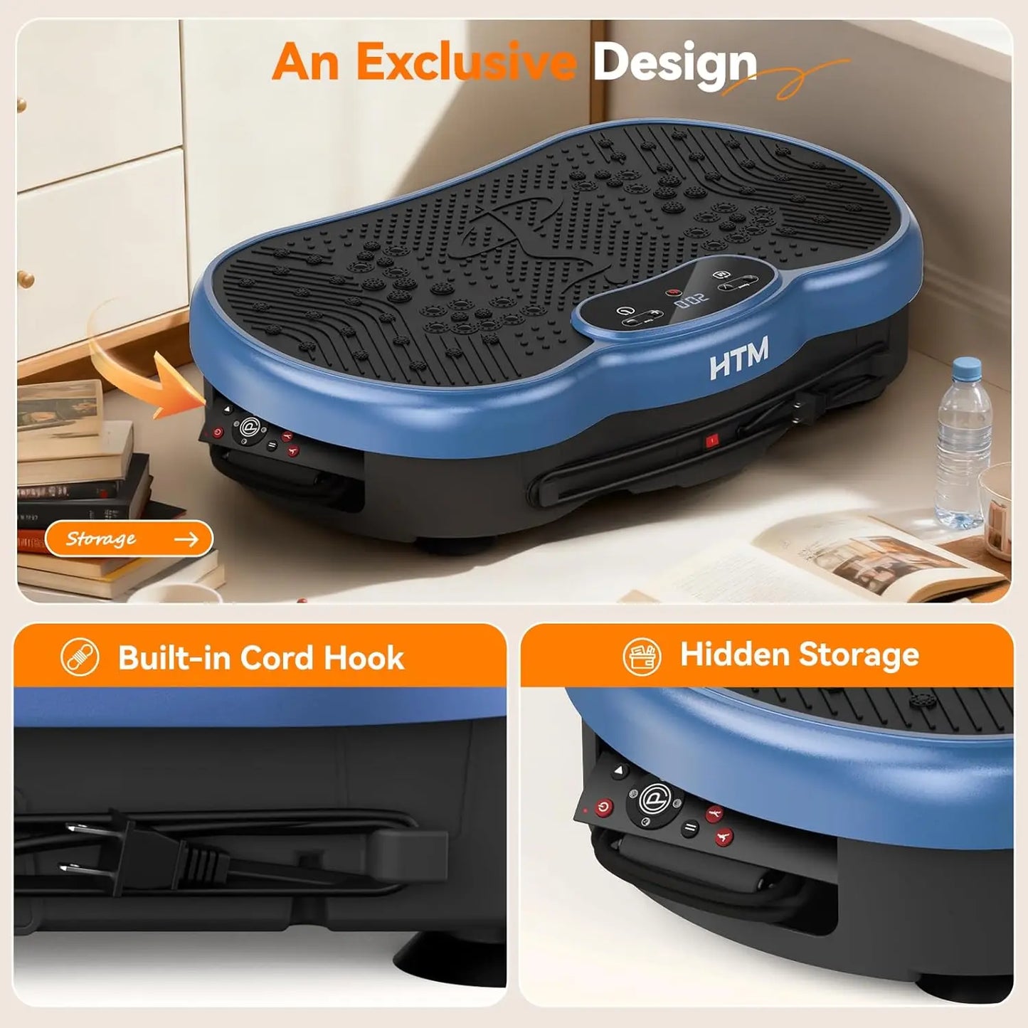 HTMM Fitness Vibration Plate Whole Body Exercise Machine Fat Burn