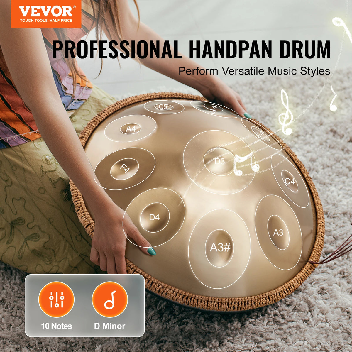 SucceBuy Steel Handpan Drum For Relaxation And Healing Sound