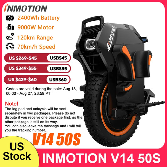 Sumtop INMOTION Adventure V14 Electric Unicycle 9000W High Torque