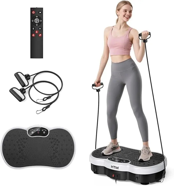 HTMM Fitness Vibration Plate Whole Body Exercise Machine Fat Burn