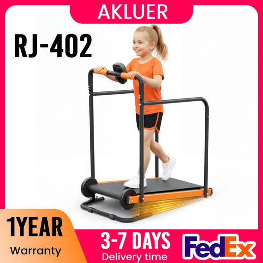 Akluer Non Electric Kids Walking Pad Treadmill With Padded Rails