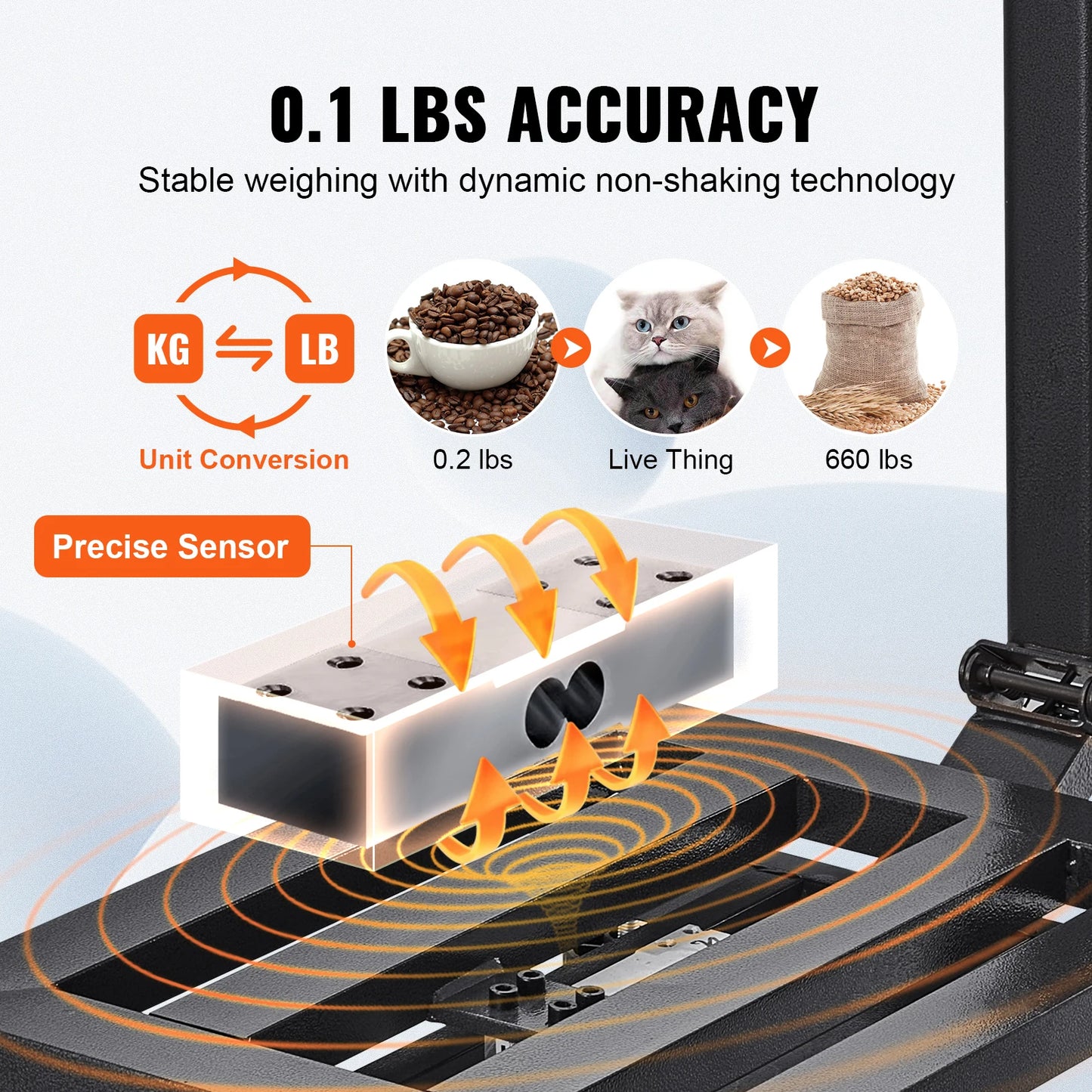 SucceBuy Digital Platform Scale 660 Lb Capacity With Tare