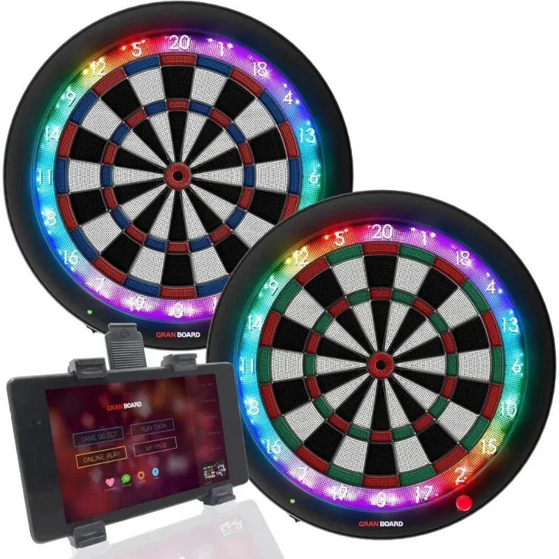 3S White Edition LED Bluetooth Dartboard for Home Games