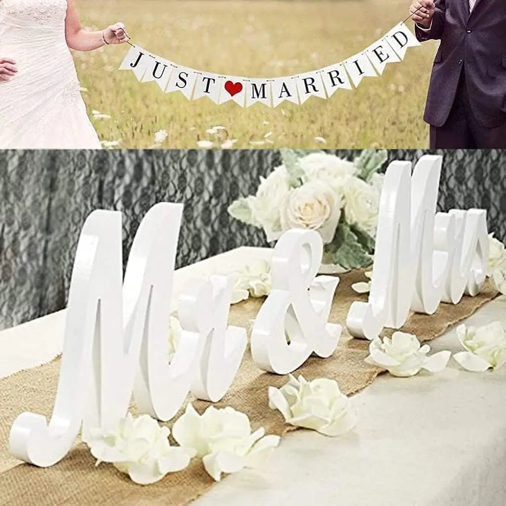 TWISTER.CK Mr And Mrs Wooden Sign Wedding Decor Bride Groom