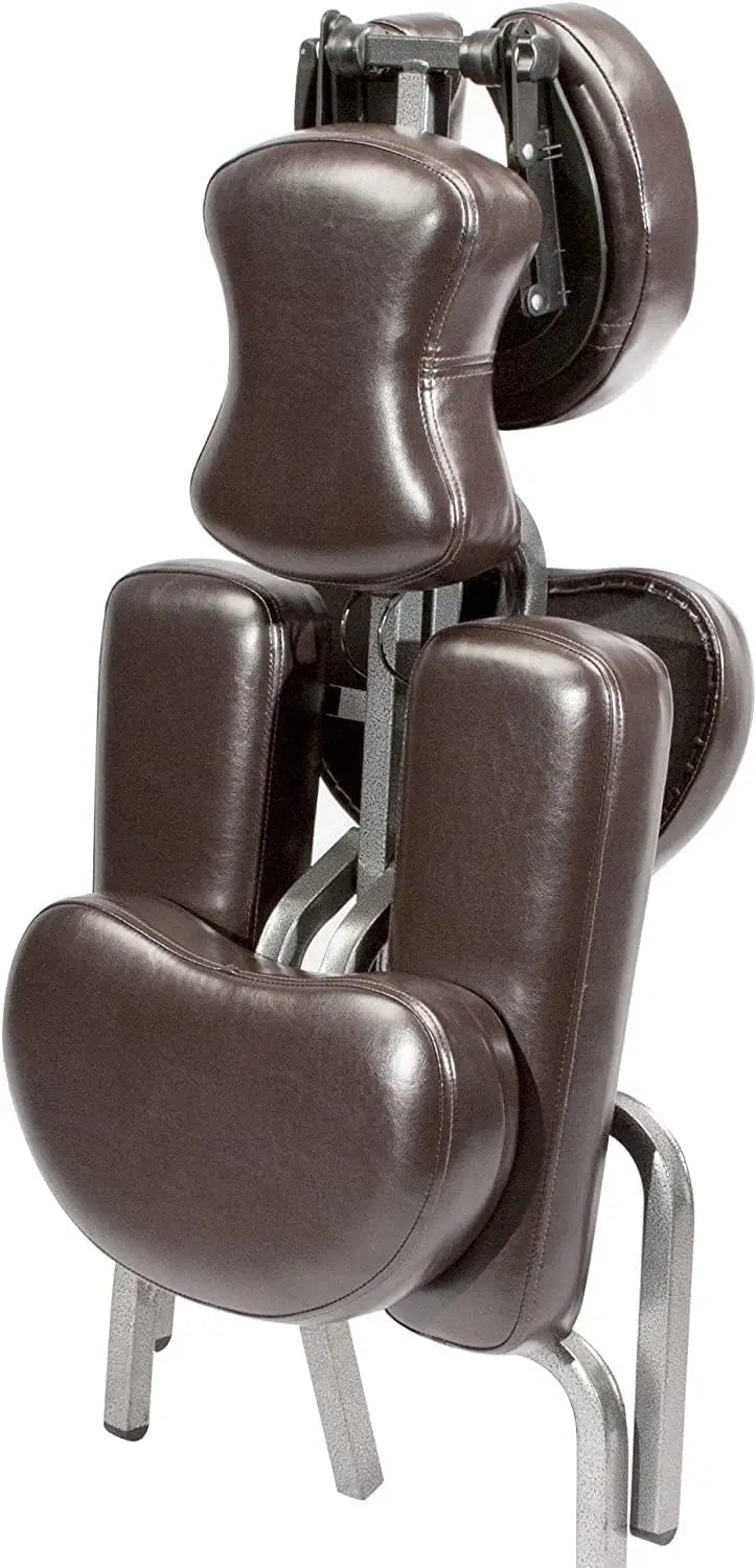 Adjustable Portable Folding Full Body Massage Chair, Coffee Color, 11" x 14" x 39", for Home and Office Use