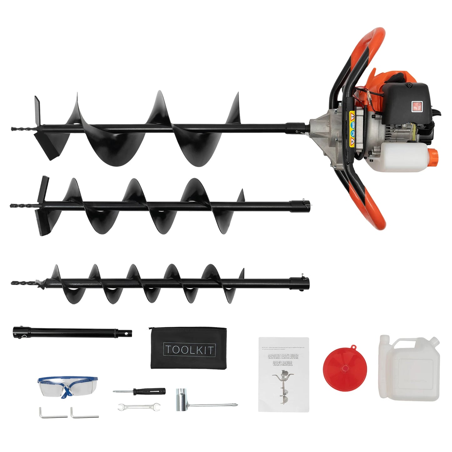 CNCEST 52cc Earth Auger With 3 Bits Post Hole Digger