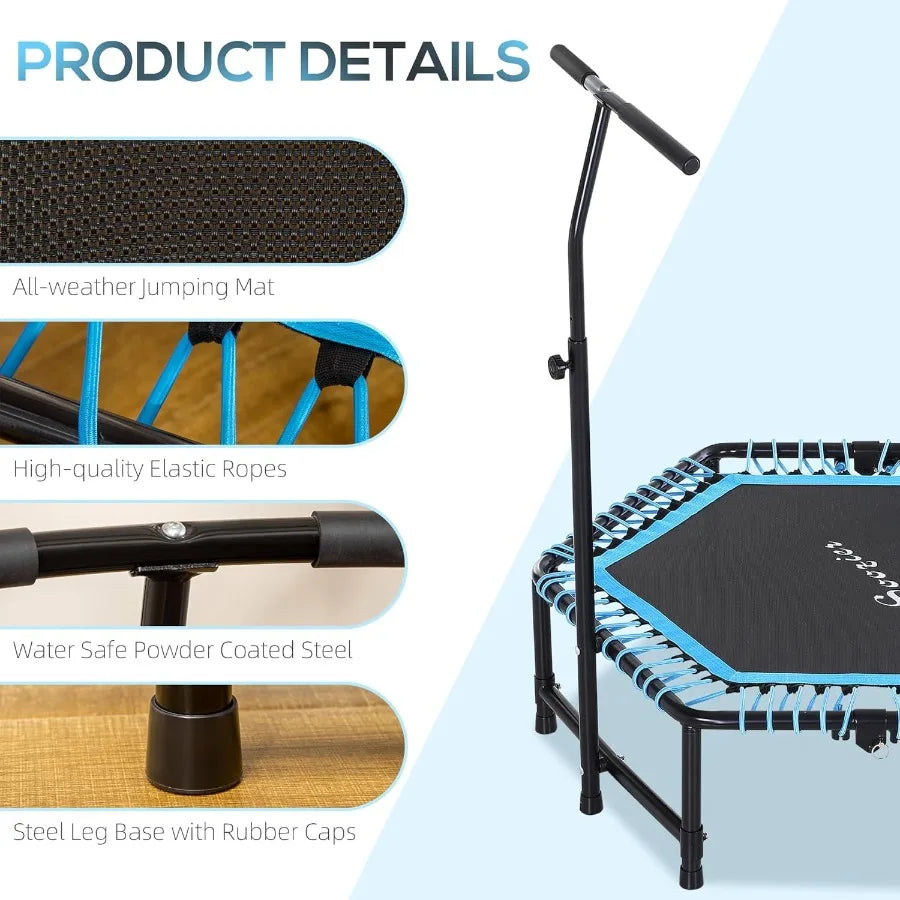 Hexagon Rebounder Trampoline Cardio Trainer Outdoor Fitness Jumper
