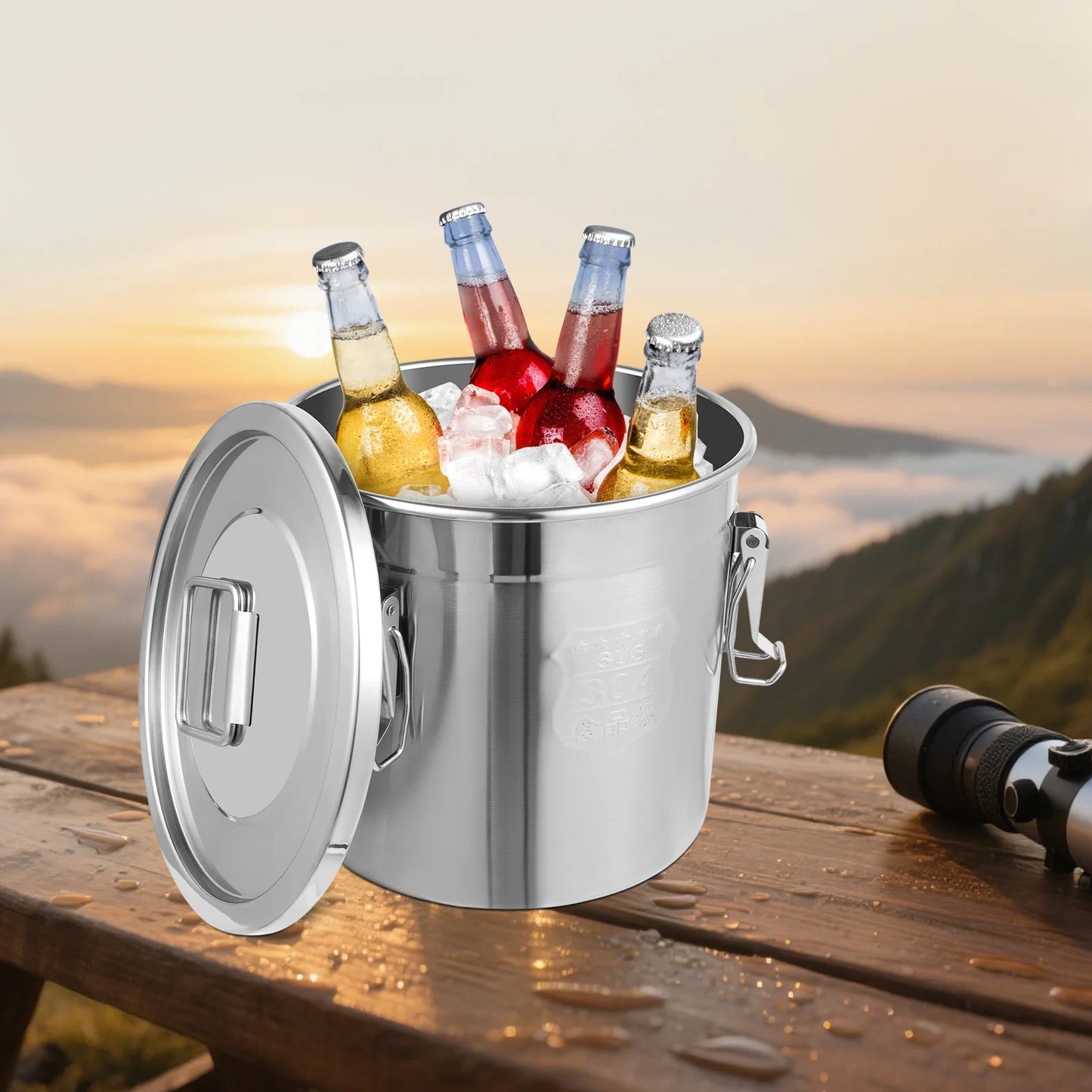 Stainless Steel Food Storage Canister With Airtight Lid