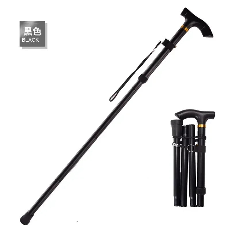 Adjustable Telescopic Folding Aluminum Walking Stick Non-Slip Grip