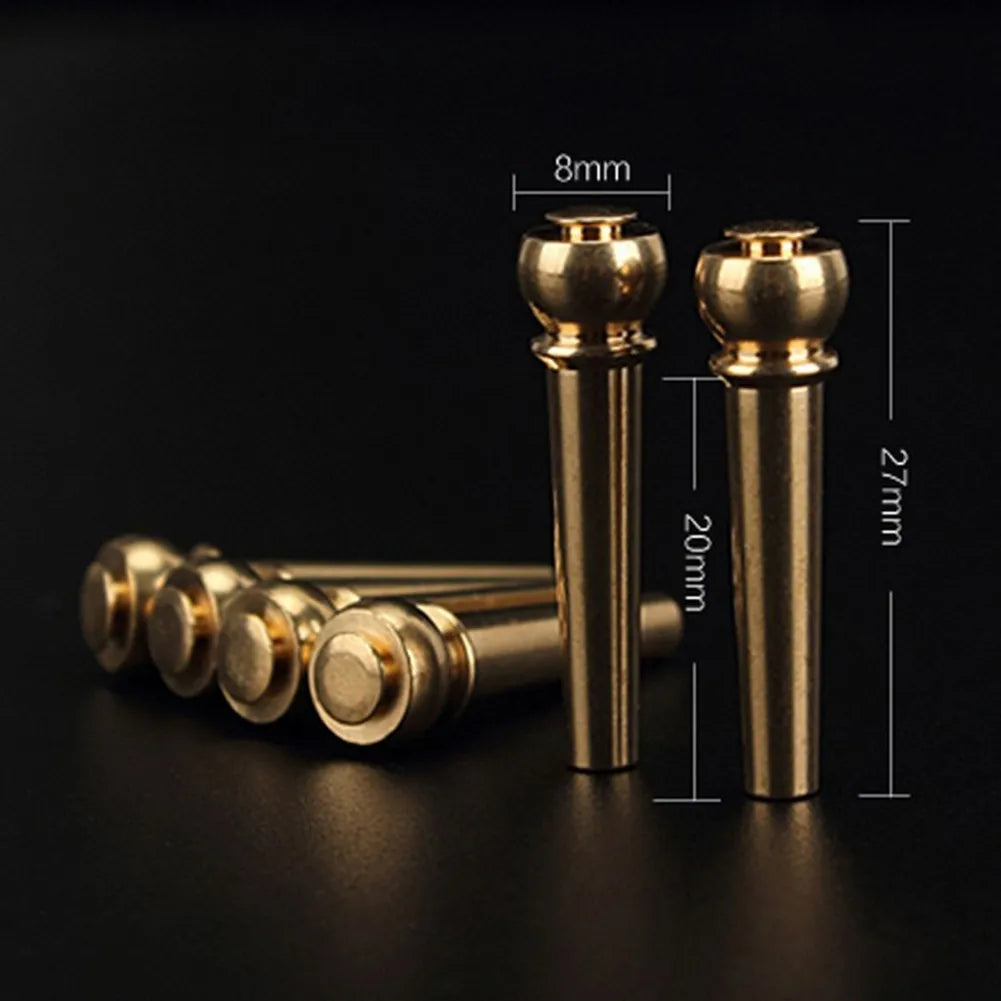Brass Guitar Bridge Pins Set For Acoustic And Electric Guitars