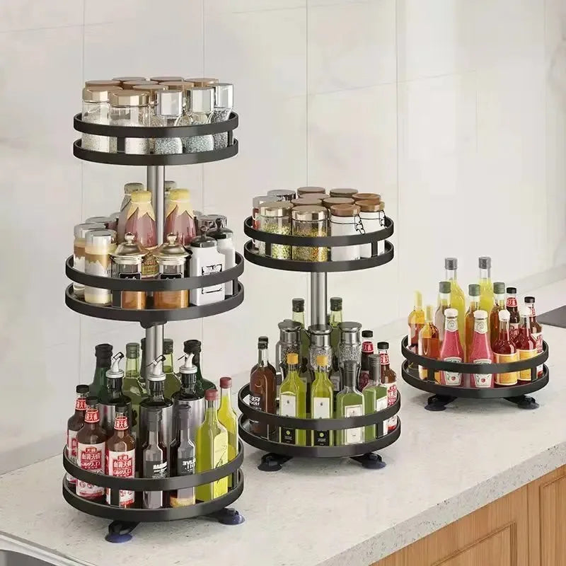 360 Rotating Spice Rack Organizer for Kitchen Seasonings