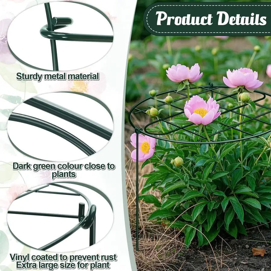 Grow Through Plant Supports Grid Top Three Leg Peony Cages