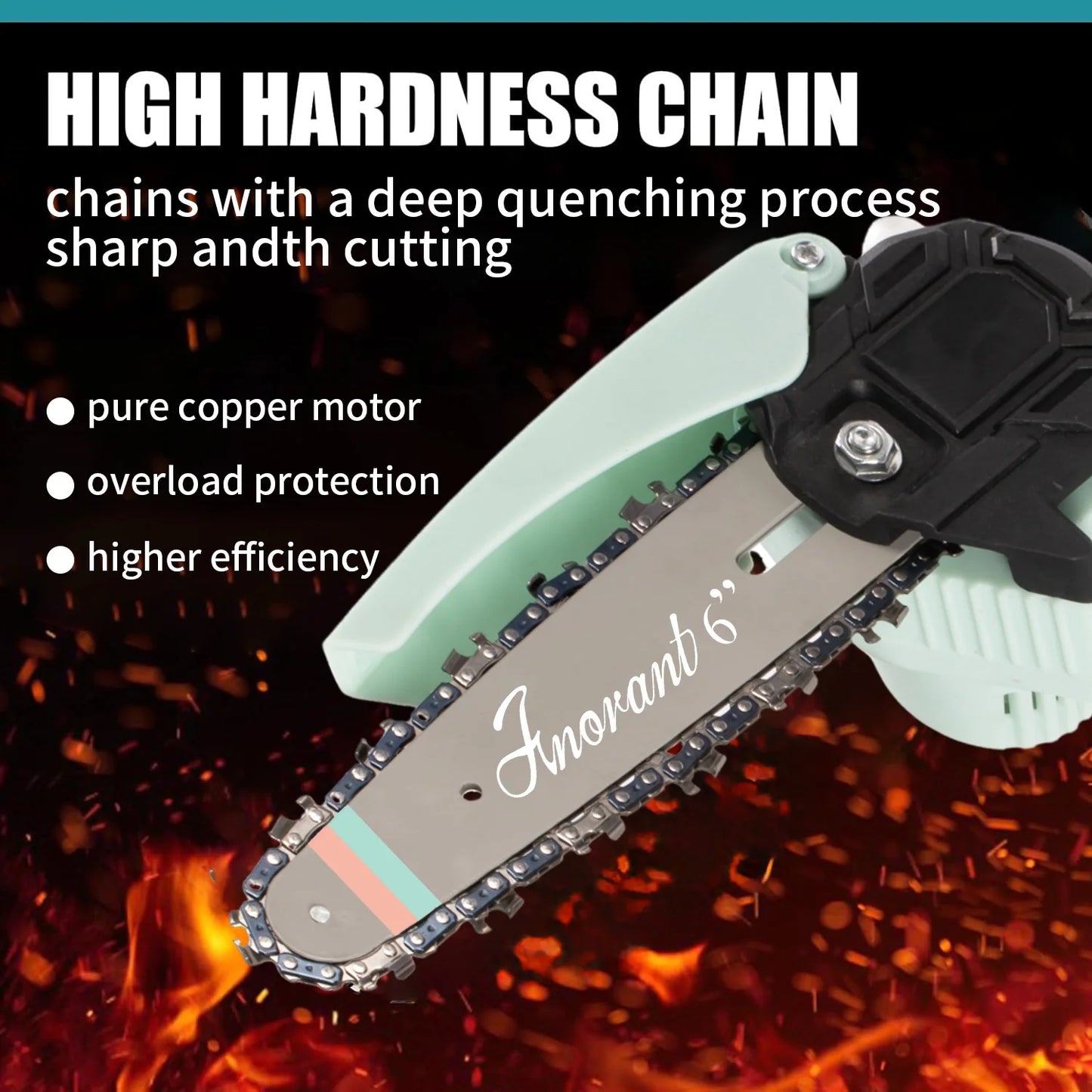 Cordless Chainsaw With Dual Batteries Portable Tree Cutter